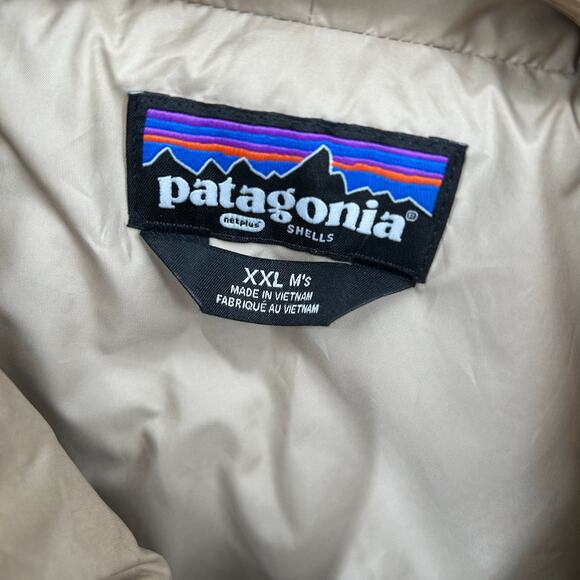 Men's Blue Patagonia Box Quilted Pullover 1/4 Zip Nylon Jacket STY20835 - Picture 4 of 10
